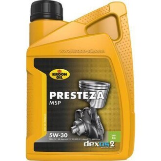 Олива моторна 5W-30 синтетика 1 л PRESTEZA MSP С2/С3 SN KROON OIL 33228