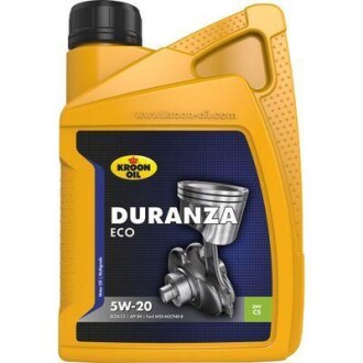 Олива моторна 5W-20 синтетика 1 л DURANZA ECO C5 SP KROON OIL 35172