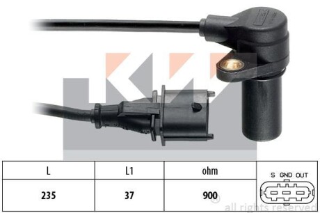 Датчик р/вала, к/вала (аналог EPS 1.953.326/Facet 9.0326) KW 453 326