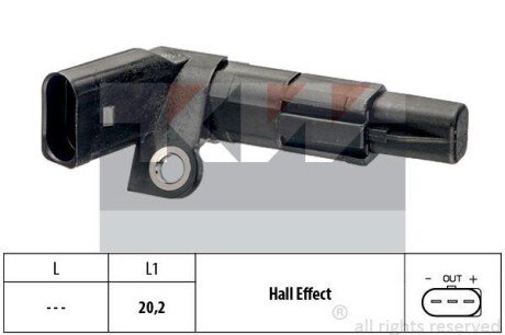 Датчик р/вала, к/вала (аналог EPS 1.953.683 /Facet 9.0683) KW 453 683