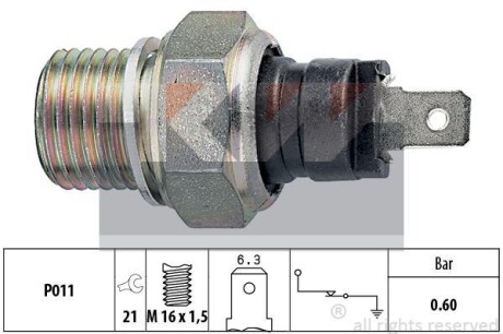 Датчик давления масла (аналог EPS 1.800.021/Facet 7.0021) KW 500 021