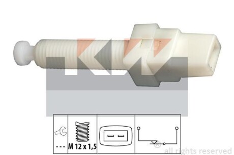 Датчик педалі гальм/зчеплення (аналог EPS 1.810.015/Facet 7.1015) KW 510 015
