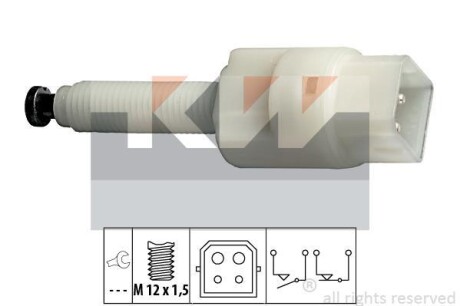 Датчик педали тормозов/сцепки (аналог EPS 1.810.126/Facet 7.1126) KW 510 126