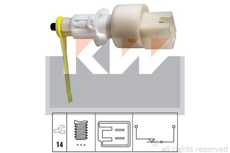 Датчик педали тормозов/сцепки (аналог EPS 1.810.153/Facet 7.1153) KW 510 153