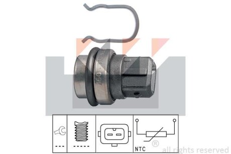 Датчик температури охолодж. рідини/масла/топлива (аналог EPS 1.830.086/Facet 7.3086) KW 530 086 (фото 1)