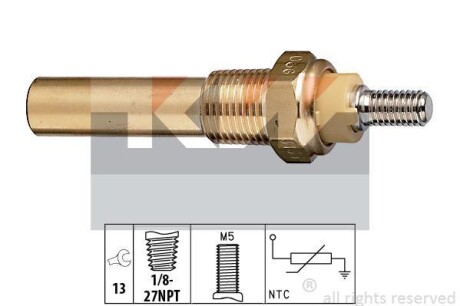 Датчик температуры охлажд. жидкости/масла/топлива (аналог EPS 1.830.135/Facet 7.3135) KW 530 135