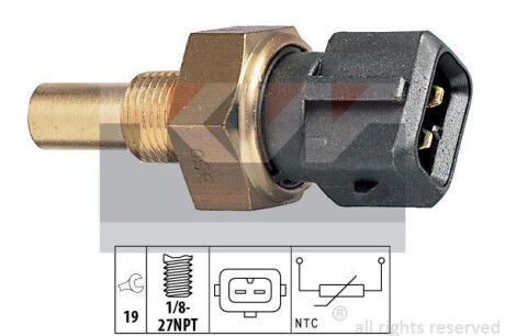 Датчик температури охолодж. рідини/масла/топлива (аналог EPS 1.830.165/Facet 7.3165) KW 530 165