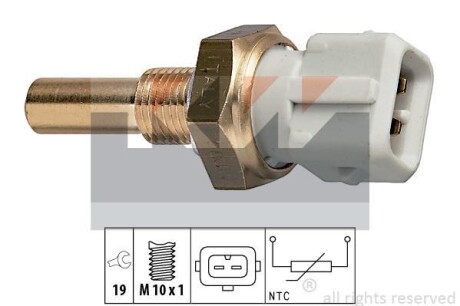 Датчик температуры охлажд. жидкости/масла/топлива (аналог EPS 1.830.171/Facet 7.3171) KW 530 171 (фото 1)
