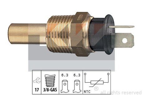 Датчик температури охолодж. рідини/масла/топлива (аналог EPS 1.830.228/Facet 7.3228) KW 530 228