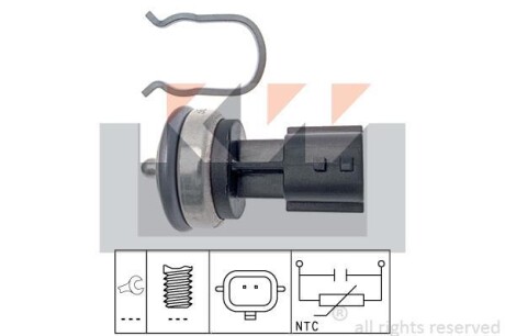 Датчик температуры охлажд. жидкости/масла/топлива (аналог EPS 1.830.337/Facet 7.3337) KW 530 337