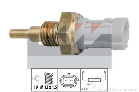 Датчик температури охолодж. рідини/масла/топлива (аналог EPS 1.830.351/Facet 7.3351) KW 530 351