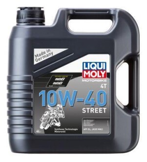 ОЛИВА МОТОРНА НС-СИНТЕТИЧНА MOTORBIKE 4T 10W-40 STREET 4Л LIQUI MOLY 1243