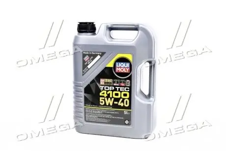 Олива моторна TOP TEC 4100 5W-40 API SN/CF ACEA A3/B4/C3 (Каністра 5л) LIQUI MOLY 7501/9511