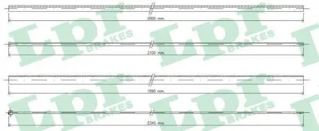 Трос акселератора LPR C0036A