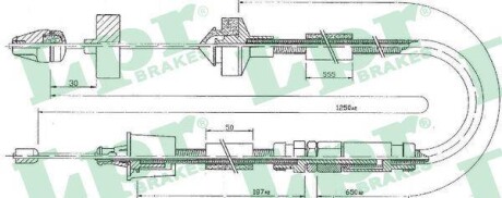 Трос сцепления LPR C0201C