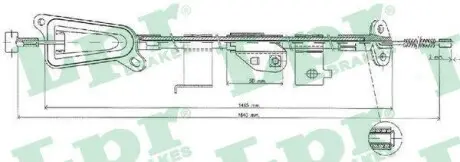 Трос ручного тормоза LPR C0482B