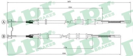 Трос ручного гальма LPR C0559B