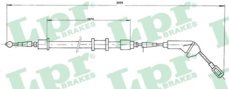 Трос ручного гальма LPR C0582B