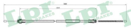 - Трос ручного тормоза LPR C0611B