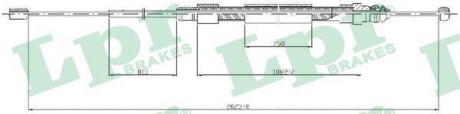 - Трос ручного тормоза LPR C0715B