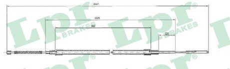 Трос ручного тормоза LPR C0964B