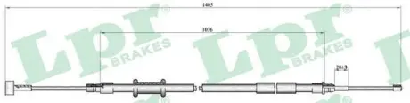 Трос ручного тормоза LPR C1008B