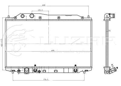 Радіатор охолодження Civic VIII (06-) 1.3hyb LUZAR LRC 23RH