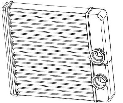 Радіатор обігрівача 2190 ГРАНТА (15-) (тип KDAC) (алюм) LUZAR LRH 0194