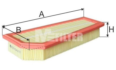 Фильтр воздушный C/E 180/200/250 CGI W204/212 09- M-FILTER K 7034