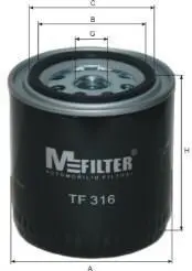 Фильтр масляный Almera/Primera/Patrol/Sanny 80-00 M-FILTER TF 316