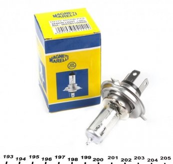 Лампа галогенна H4 12V 60/55W MAGNETI MARELLI 002585100000