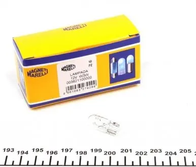 Лампа накаливания W3W 12V 3W W2, 1x9, 5d (выр-во) MAGNETI MARELLI 003821100000