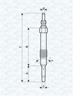 Свічка розжарювання MAGNETI MARELLI 062900014304