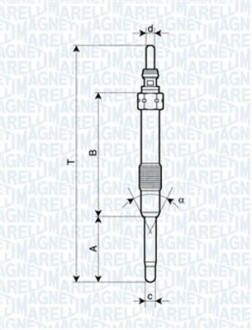 Свічка розжарювання MAGNETI MARELLI 062900053304