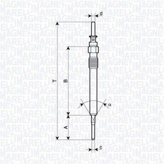 Свічка розжарювання (керамічна) BMW 3 E90 316d/318d 07- MAGNETI MARELLI 062900130304