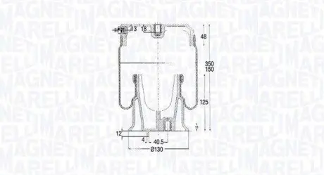 Пневмоподушка гумометалева MAGNETI MARELLI 204241CFG