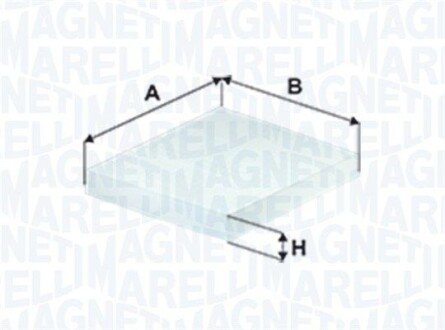 DB фільтр салону ML W166,C-class 205 11- MAGNETI MARELLI 350208065860