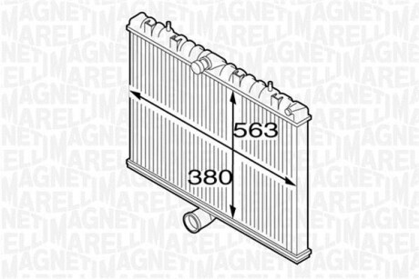 Основной радиатор FIAT Scudo 07-16; PEUGEOT EXPERT 07-16; CITROEN JUMPY 07-16 MAGNETI MARELLI 350213127300