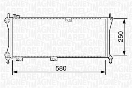 Радіатор FIAT PANDA 01/01-- [] MAGNETI MARELLI 350213814000