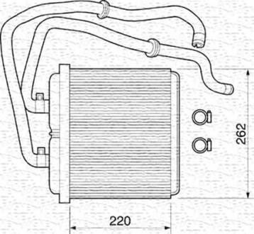 Радиатор печки MAGNETI MARELLI 350218072000