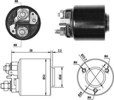 Реле стартера втягуюче Renault Clio/Kangoo 97-01 MAGNETI MARELLI 940113050060