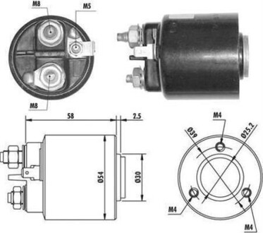 Реле стартера втягивающее Renault Master II/Peugeot Expert 96- MAGNETI MARELLI 940113050061