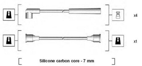 Високовольтні дроти FORD ESCORT 1,3/1,4/1,6 -86 MAGNETI MARELLI 941185010765