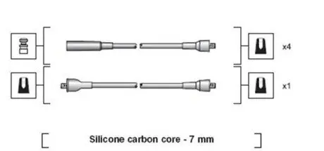 Фото високовольтні дроти LADA 2101-07,1200-1500,-1600 MAGNETI MARELLI 941318111024 Високовольтні дроти LADA 2101-07,1200-1500,-1600 MAGNETI MARELLI 941318111024