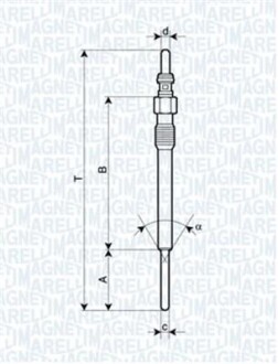 Свеча накаливания MAGNETI MARELLI UY19A