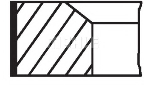 Кольца поршневые MAHLE / KNECHT 001 40 N0