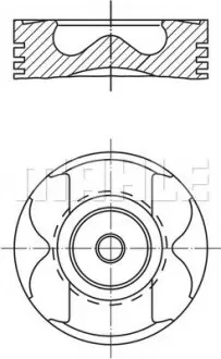 Поршень з кільцями MAHLE / KNECHT 004 56 02
