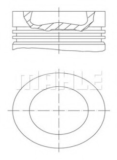 Поршень VW T5 2.0TDI (81.50mm/+0.50) MAHLE / KNECHT 028 PI 00100 002