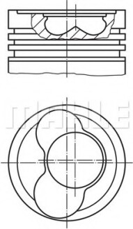 Поршень Audi A3/A4/Skoda Fabia/VW Golf/Touran 1.9tdi 04- (80.01mm /+0.50) (1-2 цил.) MAHLE / KNECHT 030 65 02