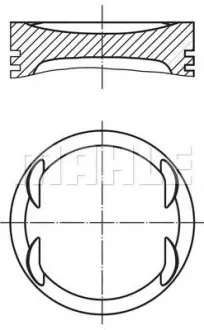 Поршень з кільцями VAG 77,01 1,6i 16V ATN/AUS/AZD (Mahle) MAHLE / KNECHT 030 99 02
